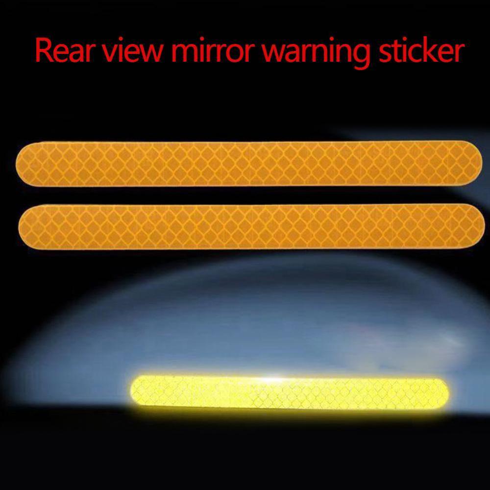 6Pcs Reflectante Auto Stickers Reflector Achteruitkijkspiegel Buitenkant Tape Strip Reflecterende Reflex Auto Tape Accessoires Reflecti D9B1