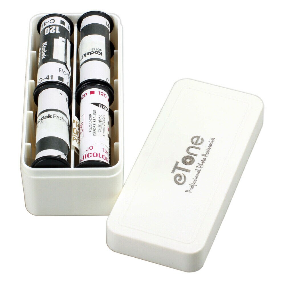 ETone-contenedor de película de plástico duro multiformato, caja de almacenamiento, 6 colores, 135, 120/220 películas, caja de color