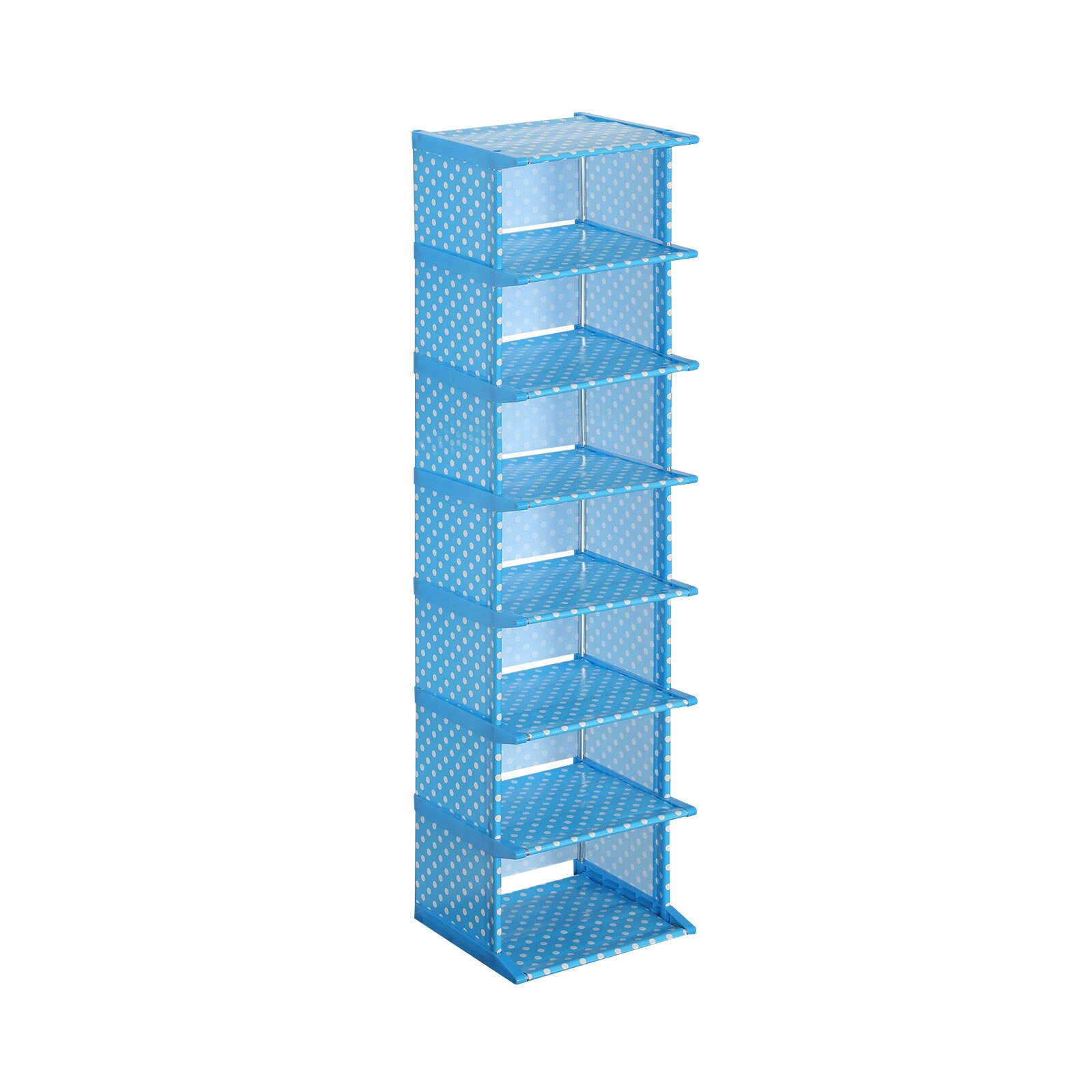 CellDeal 4/6/8 Layer Useful Shoe Rack DIY Easy Assembly Shoes Storage Cabinet Dustproof Moistureproof Shoe Shelf Large Capacity: 8 Layer Blue