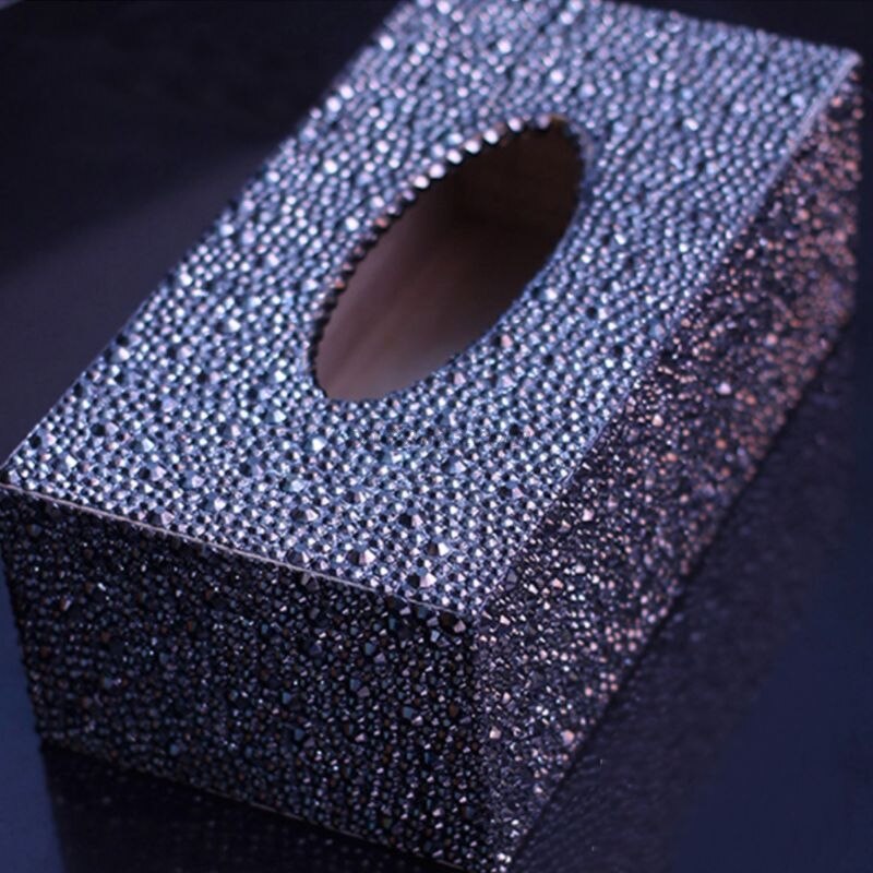 Forme spéciale diamant peinture bricolage rouleau boîte à mouchoirs stockage de bijoux lune étoile fleur point de croix artisanat: 1