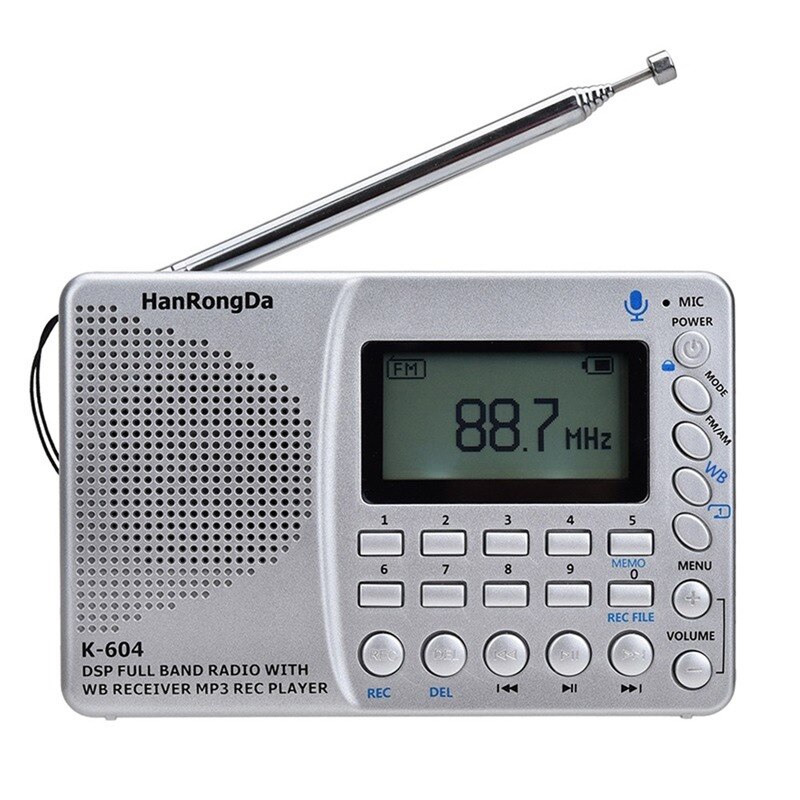 Portable Radio AM FM Stereo WB with Time Display C... – Vicedeal