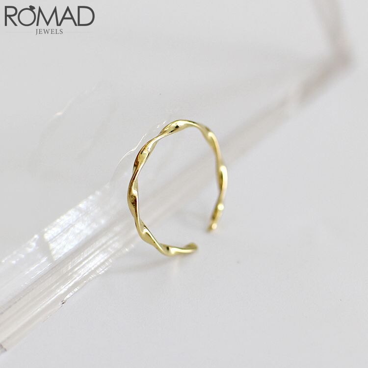 925 Anéis de Prata Esterlina Para Mulheres Wedding Engagement Promise Ring anillos Ouro Dainty Menina Presente Do Valentim Anel de Dedo R5: 6 / shape 5