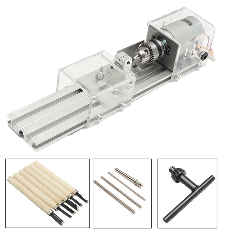 100W Cnc Mini tour machines-outils bricolage travail du bois tour à bois fraiseuses meulage perles de polissage perceuse Kit d'outils rotatifs