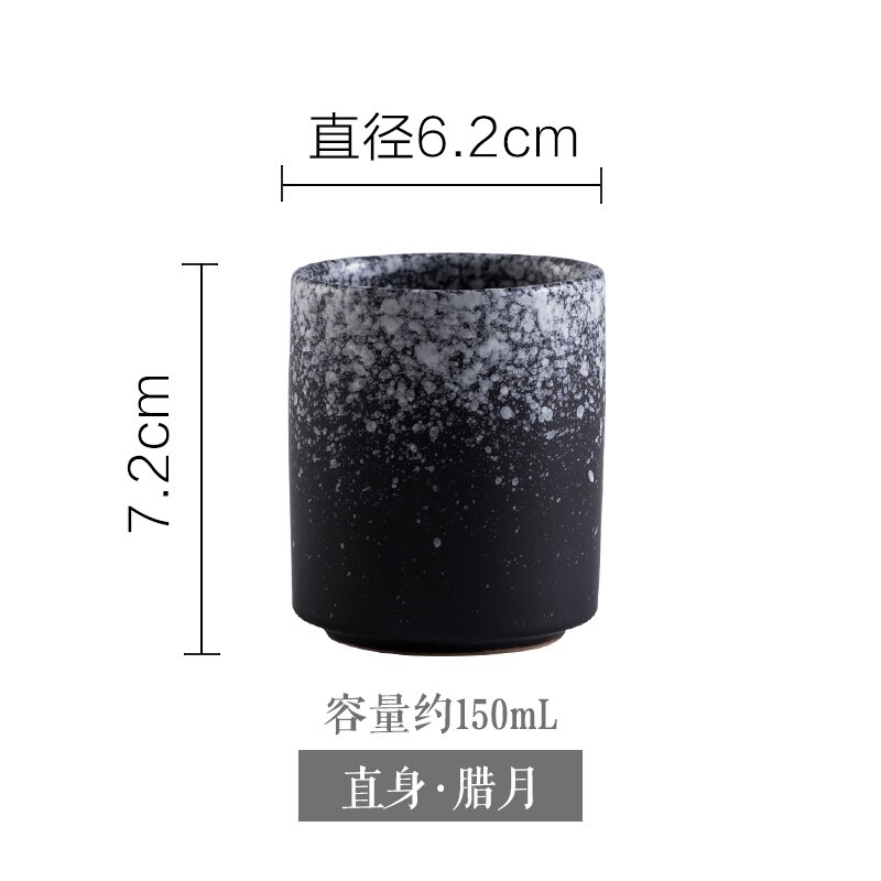 Japansk keramik kop hjemmelavet kop retro lille vinglas sake kop blomst te kop stentøj lille kop kaffekop: C