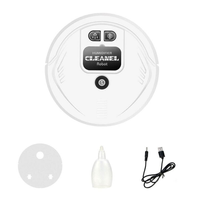UV Disinfection Smart Sweeping Robot Vacuum Cleaner Floor Auto Suction Sweeper: White