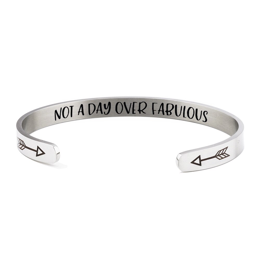 stainless steel 6mm dad bracelet lettering opening bracelet for men jewelry dad