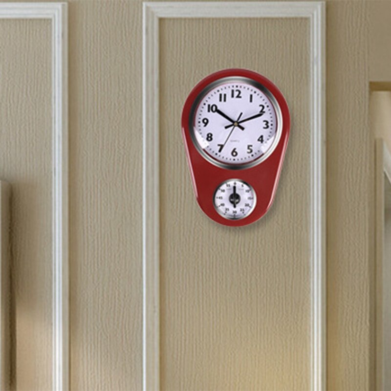 Horloge murale de cuisine 8.5 pouces | Maison, Vintage, élégante, ancienne horloge murale avec minuterie de 60 Minutes, facile à lire