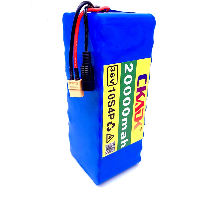 36V Batterij 10S4P 20Ah Batterij 1000W High Power Batterij 42V 20000Mah Ebike Elektrische Fiets Bms 42V Batterij Met Xt60 Plug