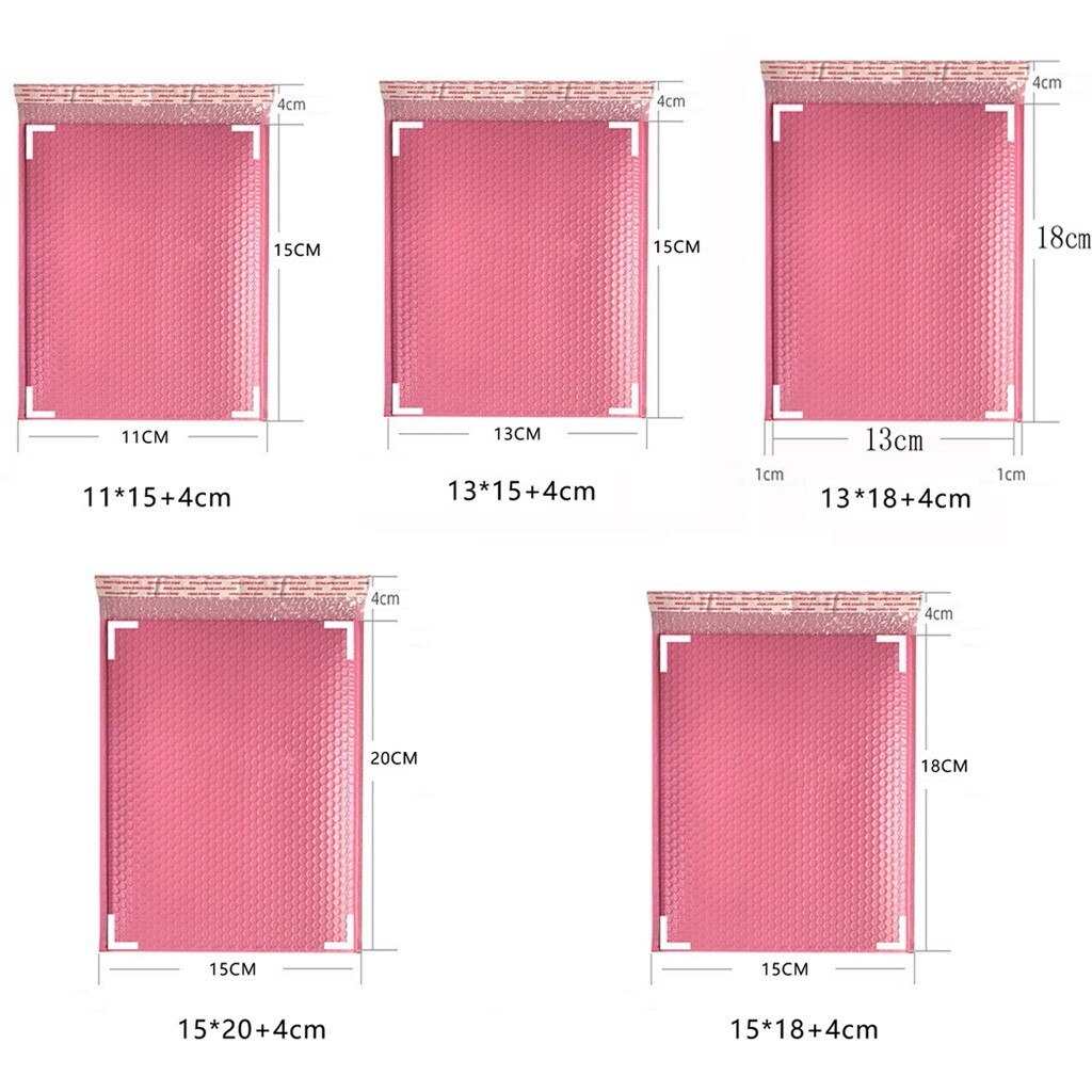 10Pcs Bubble Envelop Tassen Zelf Seal Mailers Gevoerde Enveloppen Met Bubble Mailing Tas Pakketten Tas Roze
