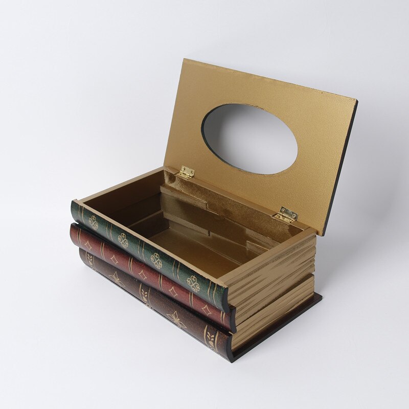 Retro pompbox simulatie houten boek handbeschilderd boekvormig kunstpapier pompbox