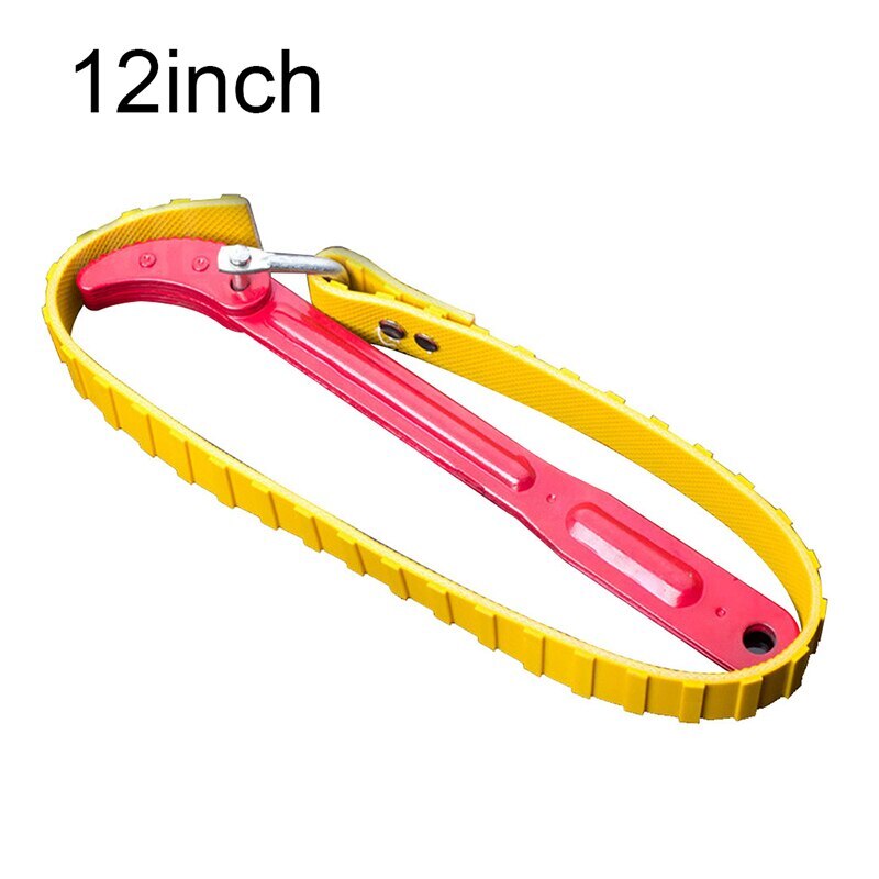 Belt Wrench oil filter puller Strap SpannerChain Oil Filter Cartridge Disassembly Tool oil filter wrench Adjustable Strap Opener: 12Inch