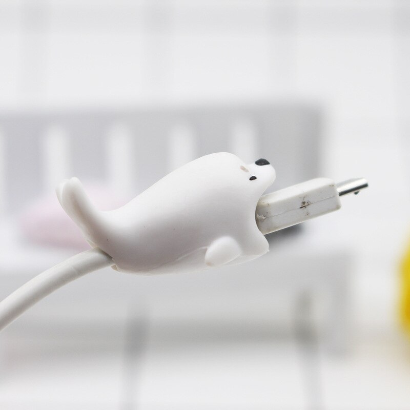 1PCS Nette Tier Kabel Wickler Kopfhörer Protector USB Linie Telefon Halter Zubehör Verpackung Veranstalter Reisen zubehör: C