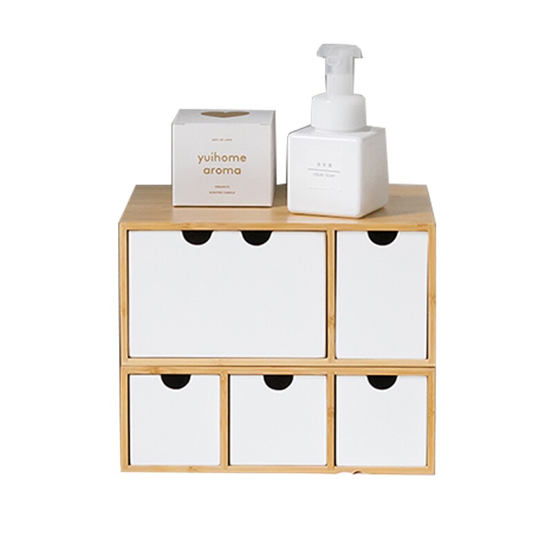 Bamboo Wood Document Tray Sundries Tray Wood Janpan Style High End Office Business Tray Office Magazine Holder with Drawer
