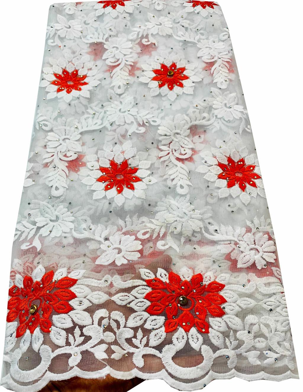 Nigerian Laces Fabrics 2022 Tulle African Laces Fabric Wedding African French Net Lace With Stones YLL3837