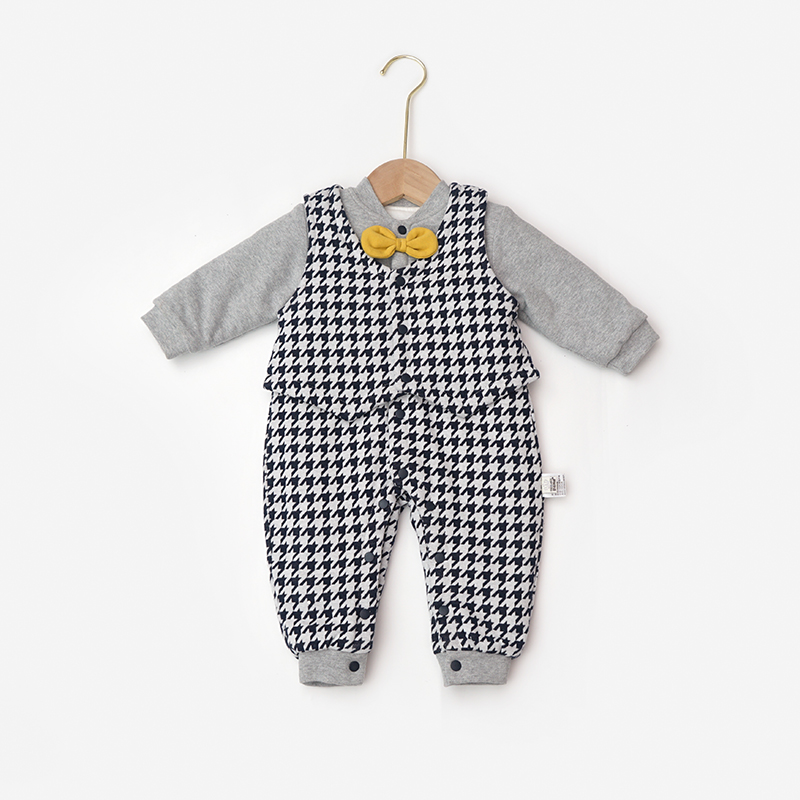 Baby Strampler Winter Brisk Kleidung Kleinkind Neugeborenen Jungen Mädchen Kostüm Overalls Infant Einreiher Kostüm childen Waren: Black / 1-3M