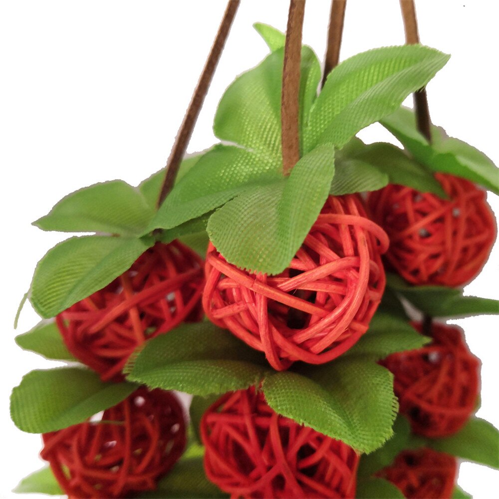 20cm Hanging Rattan Balls Toys Bird Interactive Bite Chew Toys For Parakeet Budgie Accessories Bird Playing Toys