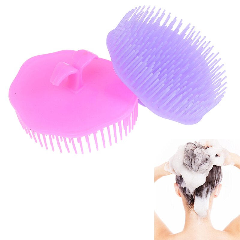 Mini peigne à cheveux rond en forme de brosse à cheveux en plastique enchevêtrement tête cuir chevelu Massage peigne cheveux promouvoir le cercle sanguin confortable à utiliser