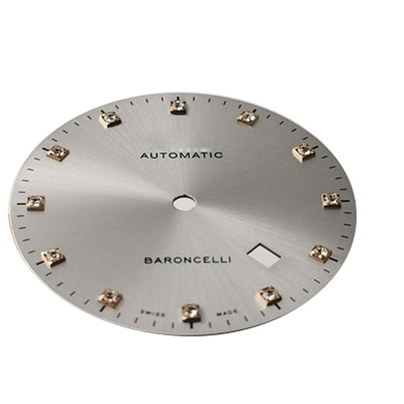Reloj Mecánico M8600 para hombre, 34mm de diámetro, con texto, accesorios: Silvery  7