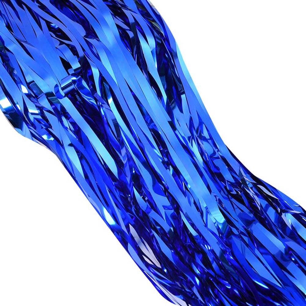 1 Pcs Door Curtain Decoration Fringe Tinsel for Birthday Party Wedding Background Backdrop FPing: Blue / S