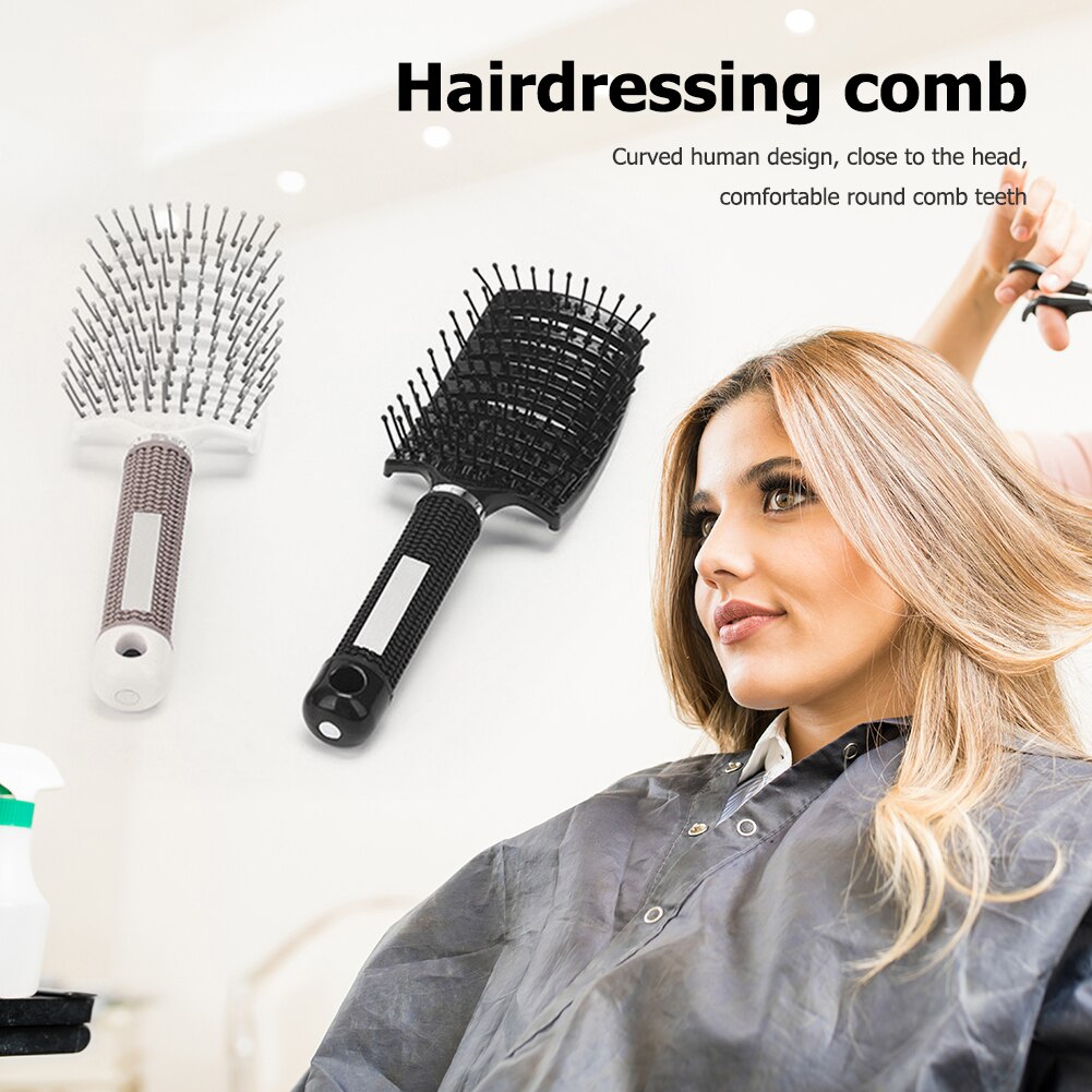 Duży zakrzywiony grzebień szeroki ząb duży talerz grzebień fryzjerski szczotki robić włosów