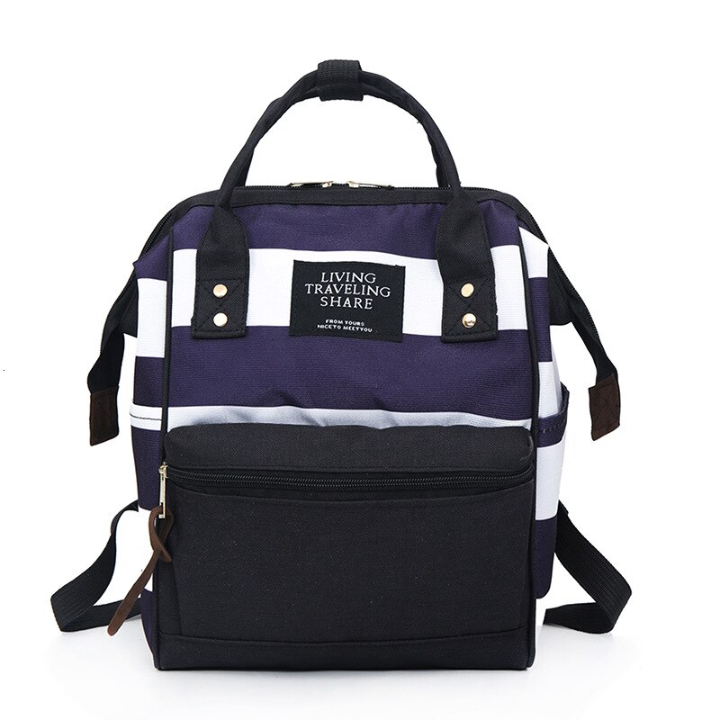koreanische Mädchen Leinwand Rucksack Schul Frauen Schule Mädchen Reisetaschen Für Teenager Mochila Feminina Escolar Bagpack: blue