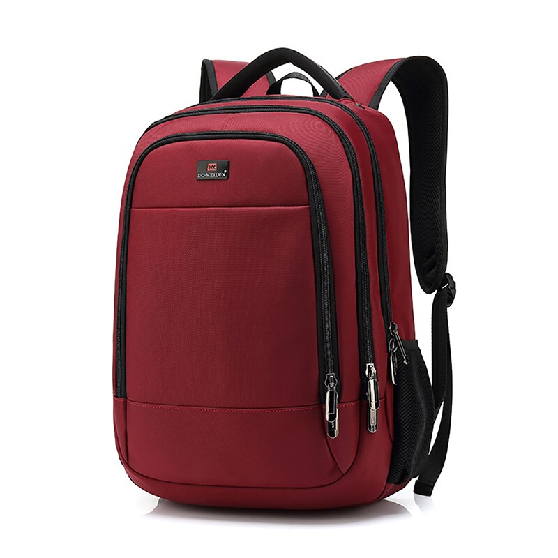 Boshikang Mannen Rugzak Grote Capaciteit Luxe Mannelijke Mochila Back Mode Tas USB Opladen 15.6 "Laptop Rugzak: red