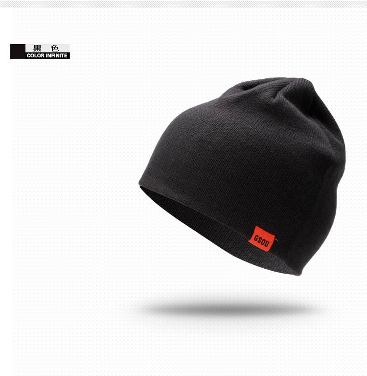 Gsou snow merk heren skimuts dames snowboard herfst en winter outdoor neutraal bergbeklimmen reizen warme gebreide skimuts