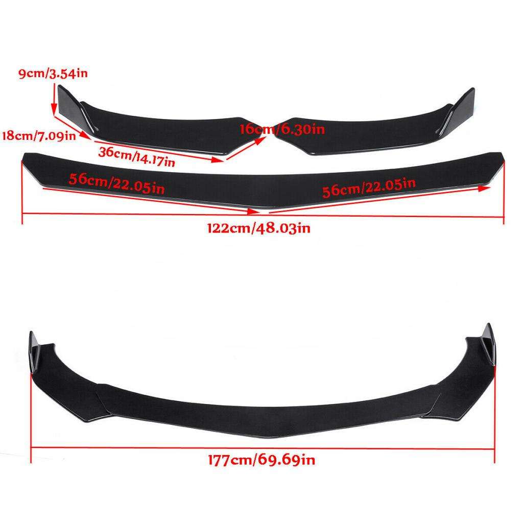 Lot Universal Front Bumper Lip Body Kit Spoiler for Mitsubishi Lancer