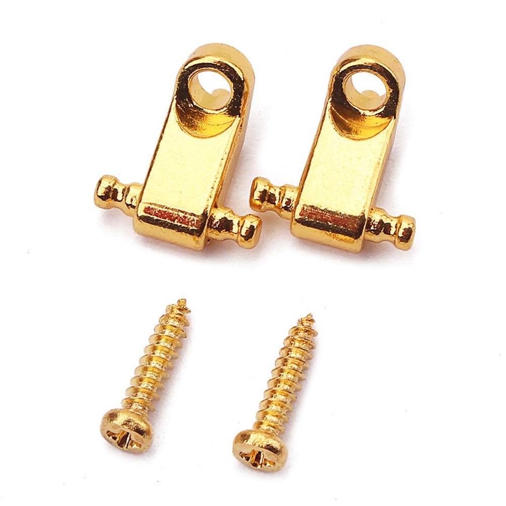 2pcs/set Roller Style String Retainers Tree for Electric Guitar: Gold