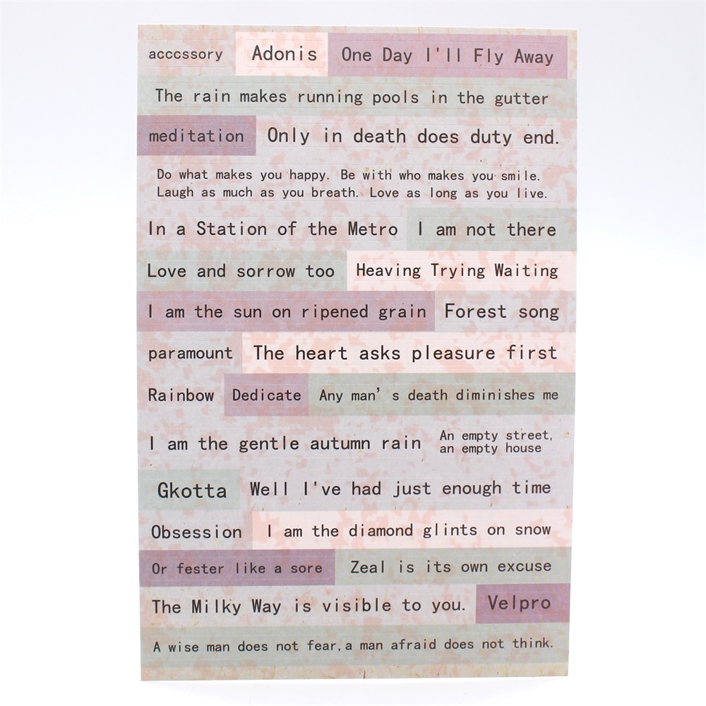 KSCRAFT 10pcs Words Stickers for Scrapbooking DIY Projects/Photo Album/Card Making Crafts