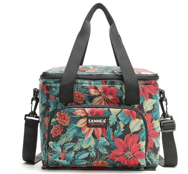 Große mittagessen kühltasche lebensmittel wasserdichte picknick reise lagerung eisbeutel bolsa termica blume armee mittagessen taschen mit schulter gürtel