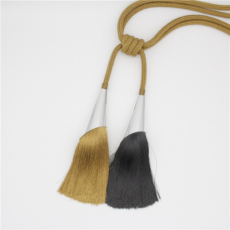2Pcs/Pair Curtain Brush Tiebacks Tassel Fringe Hanging Belt Balls Curtain Accessories Holderback Tie Backs Lashing Bind: color11