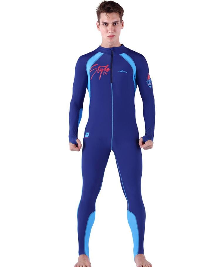 Men Rash Guard lycra dive wear Swimwear One-piece Diving Suits Rashguard Shirt Wetsuits Male Plus Size 3xl 4xl 5xl: NL735N3 blue / XL