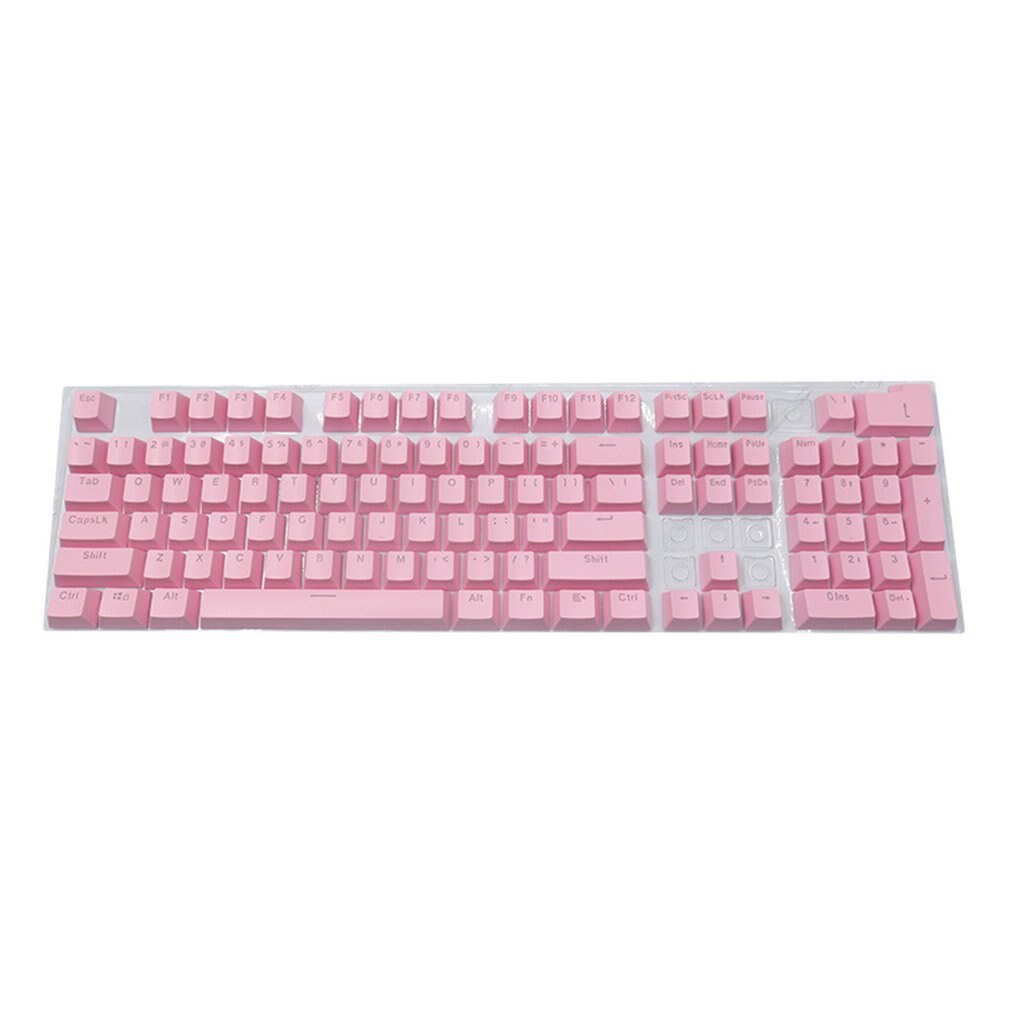 ABS material translucent keycaps Square Shape universal keycaps For Mechanical Keyboards Anti-riot and anti-dirty: Pink