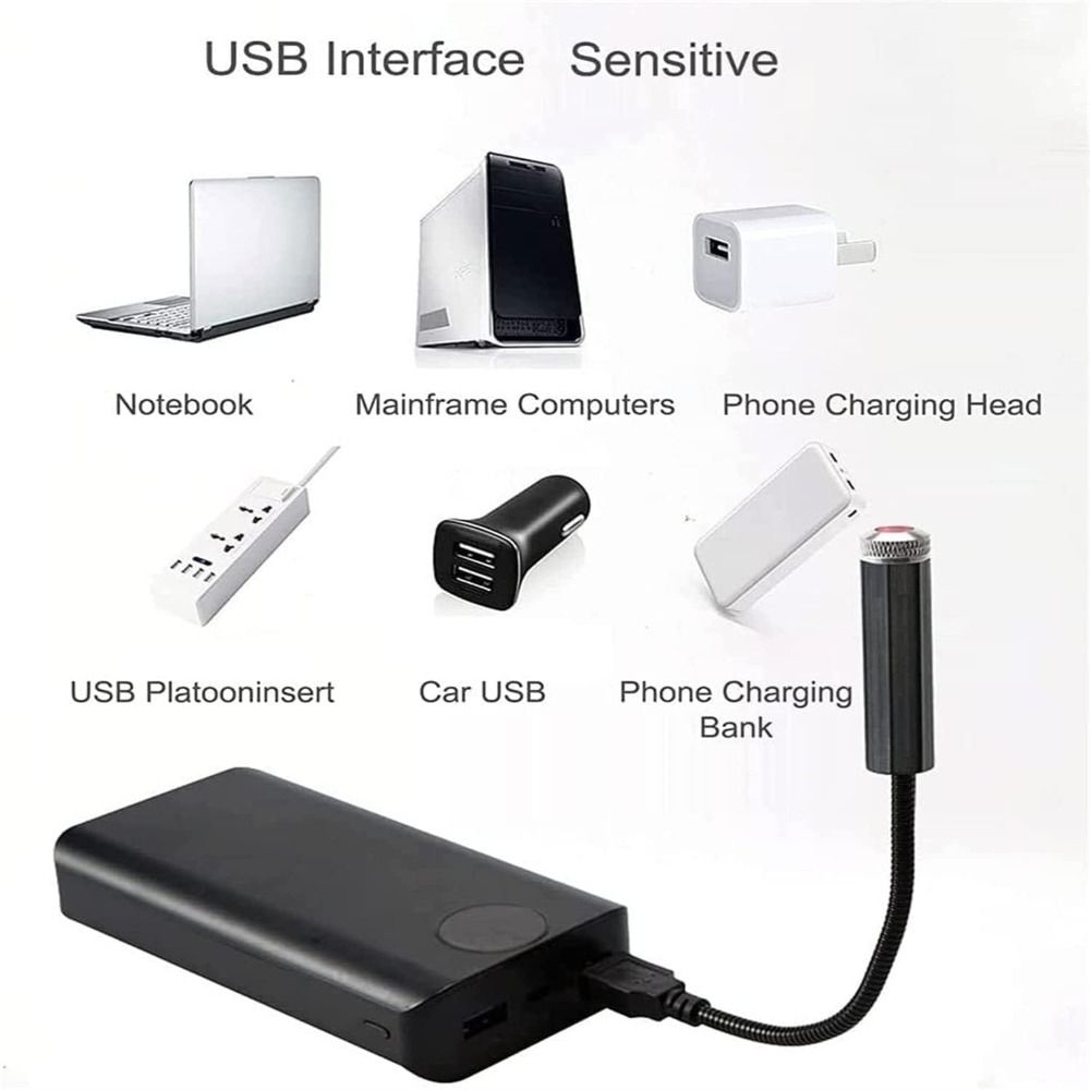 Neue Mini Auto Dach Stern Himmel Lampe USB Stecker Und Spielen Projektion Ambiente Nachtlicht Innen Umgebungs Auto Decke Stern Lichter Hause