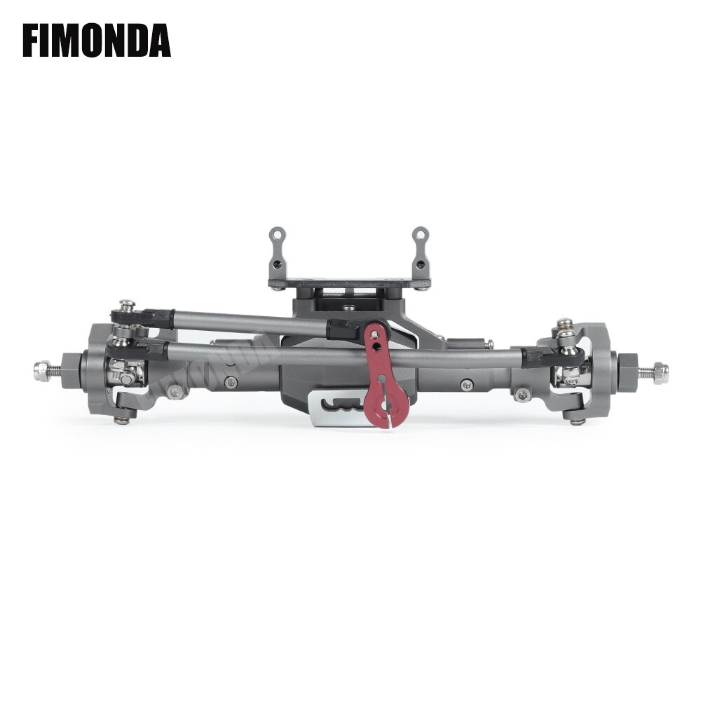 Fimonda Diamant-Vormige Aluminium Compleet Front & Achteras Voor 1/10 Rc Crawler Truck Axiale SCX10 Ii 90046 90047 Rgt 86100: Gray Front Axle