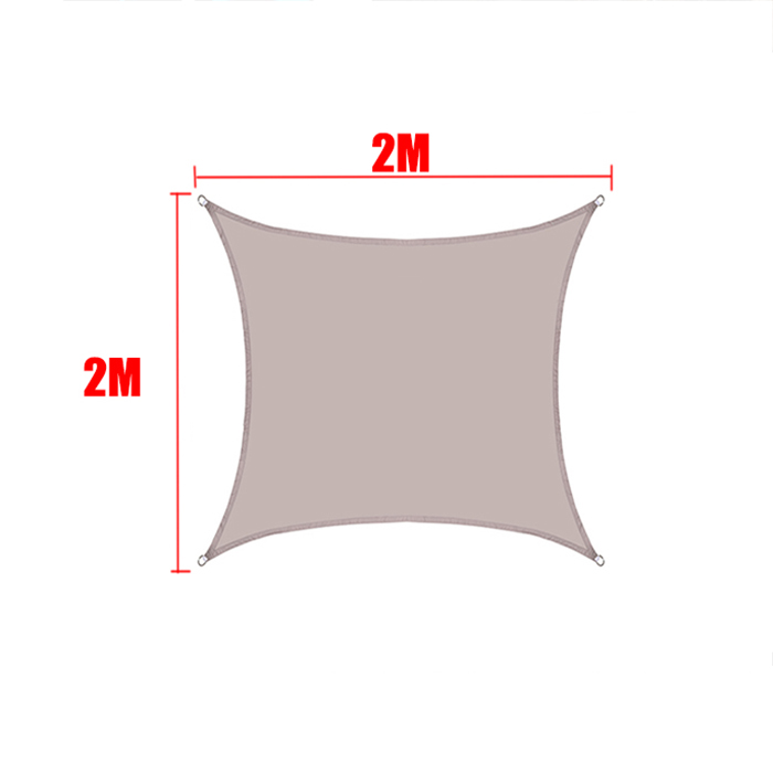 Kaki Alle maten Waterdicht Zonnescherm Zeil Vierkant Rechthoek Driehoek Tuinterras Luifel Zwembad Schaduw Kamp Wandelen Tuin Luifel: Light Grey