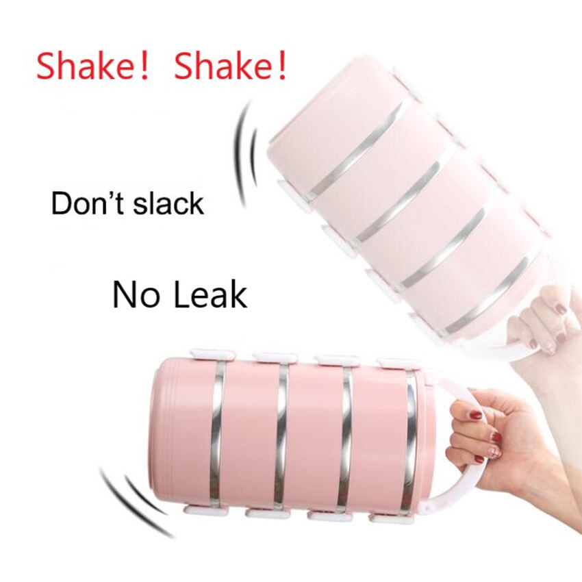 Rvs Lunchbox Drie-Layer Lekvrije Isolatie Lunchbox Japanse Draagbare Voedsel Opslag Container Voor Kinderen school