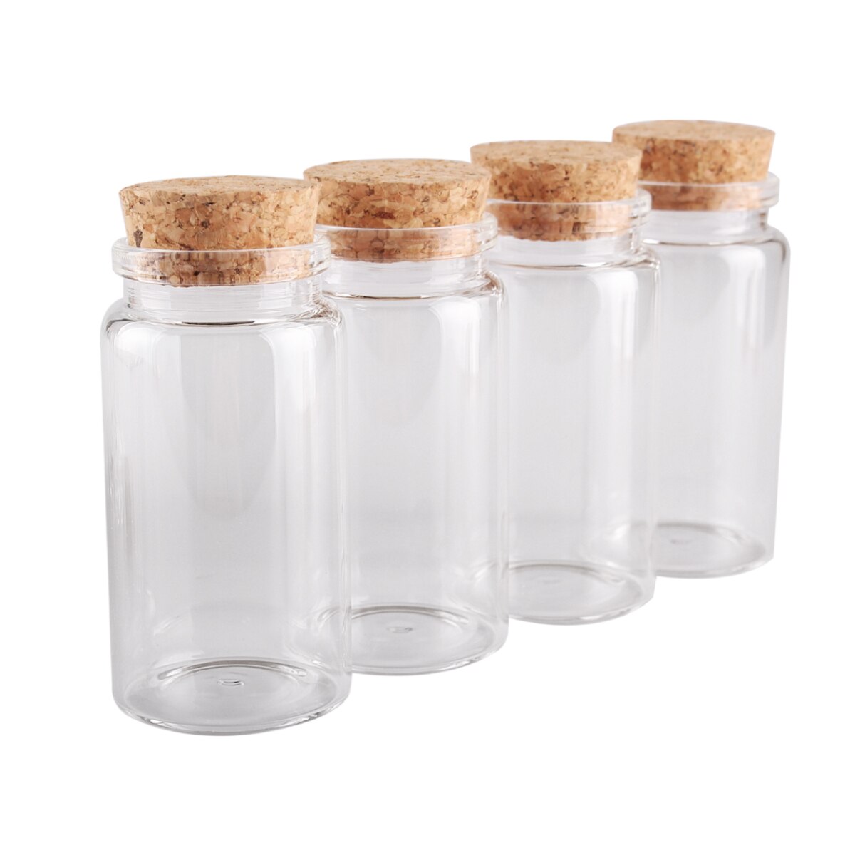 3 stk 50ml 37*70mm opbevaringsflasker glasflasker med kork låg krydderiglas ønskeflasker glasbeholdere glaskrukker slikflasker
