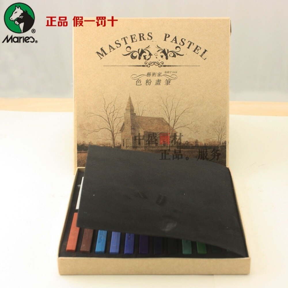 Maries Master Pastels souples 12/24/36/48 couleurs ensemble professionnelle création artistique fournitures d'art pastels à l'huile