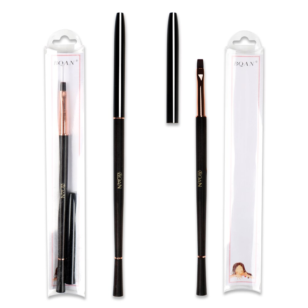 BQAN – ensemble de pinceaux à ongles avec manche en bois de santal, brosse pour Nail Art, brosse pour Gel, brosse de revêtement pour ongles, outil de manucure