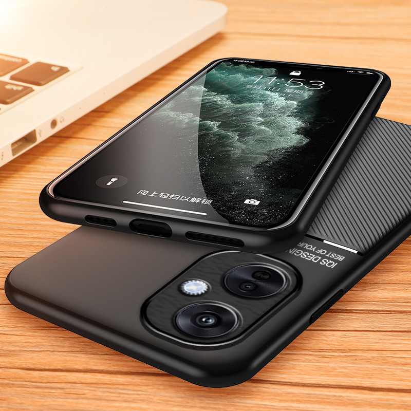 For OnePlus Nord CE 3 Lite 5G Case With Metal Plate Magnetic Car Holder Phone Case For One Plus Nord CE3 Lite Leather Back Cover