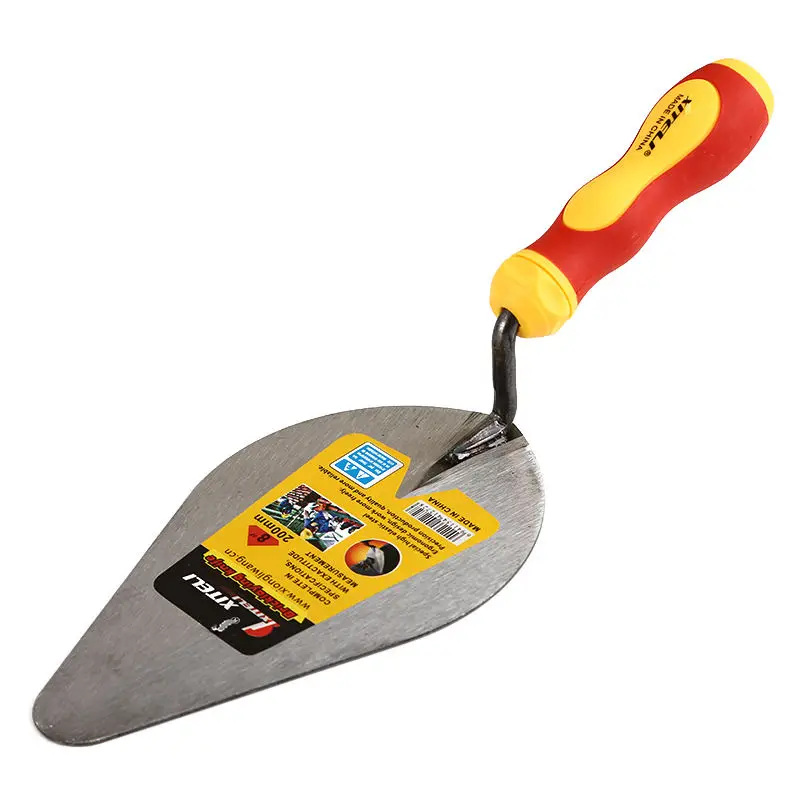 6-9 Inch Carbon Steel Plaster Trowel Concrete Vibration Trowel Scraper Pointed Brick Trowel Bricklayer Tools