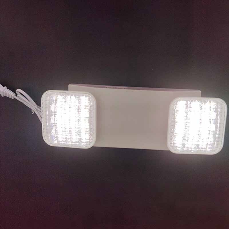 Emergency Light, Back-Up Battery Emergency Exit Lighting Fixtures with Adjustable Hardwired 2 LED Head Wall Mount