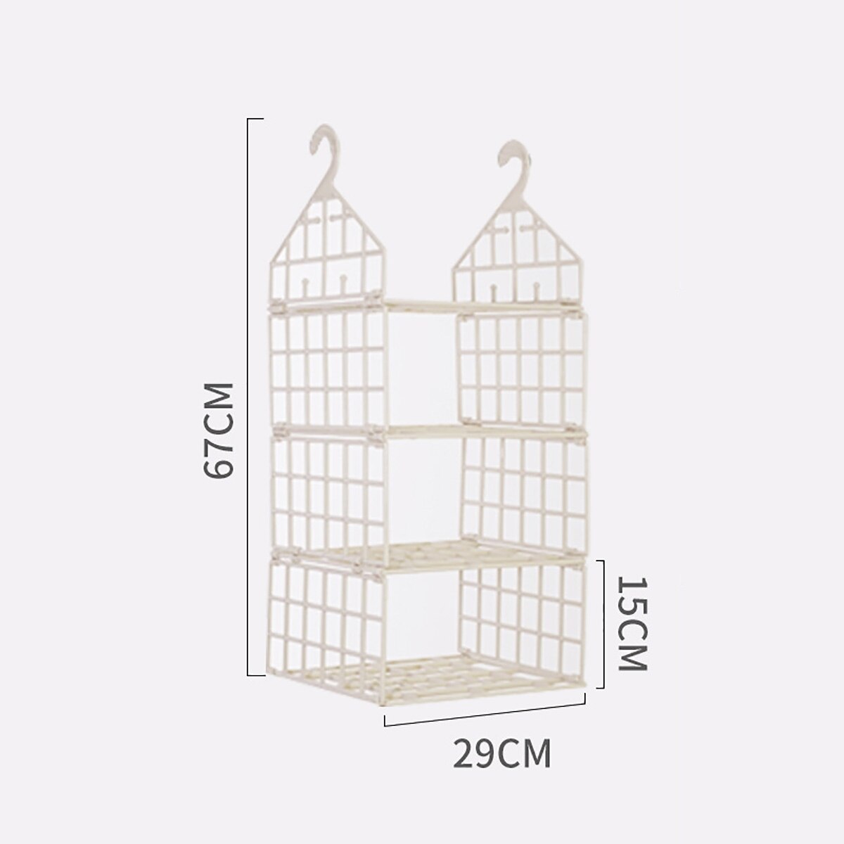 Kleerhanger Kledingkast Organizer Mand Haken Plank Interieur Kast Hanger Mand Tas Opslag Broek Tie Rack Haken Plank: beige S size