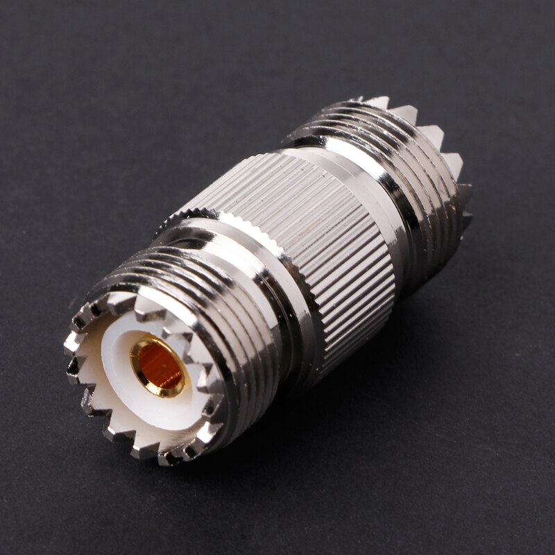 Conector recto de radiofrecuencia UHF PL-259 SO-239 hembra a UHF hembra, adaptador de níquel W0YE