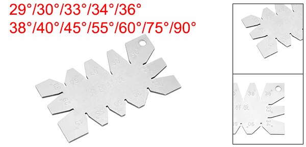 Uxcell Rvs Center Metalen Liniaal Metric Lassen Gauge Hoek Graden Template Inch Schroefdraad Pitch Gauge Meten La
