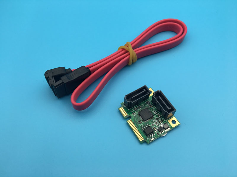 MINI PCI-E RAID Card Mini PCI-Express 2 Port Internal SATA 3.0 SSD Raid Control Card Free Drive