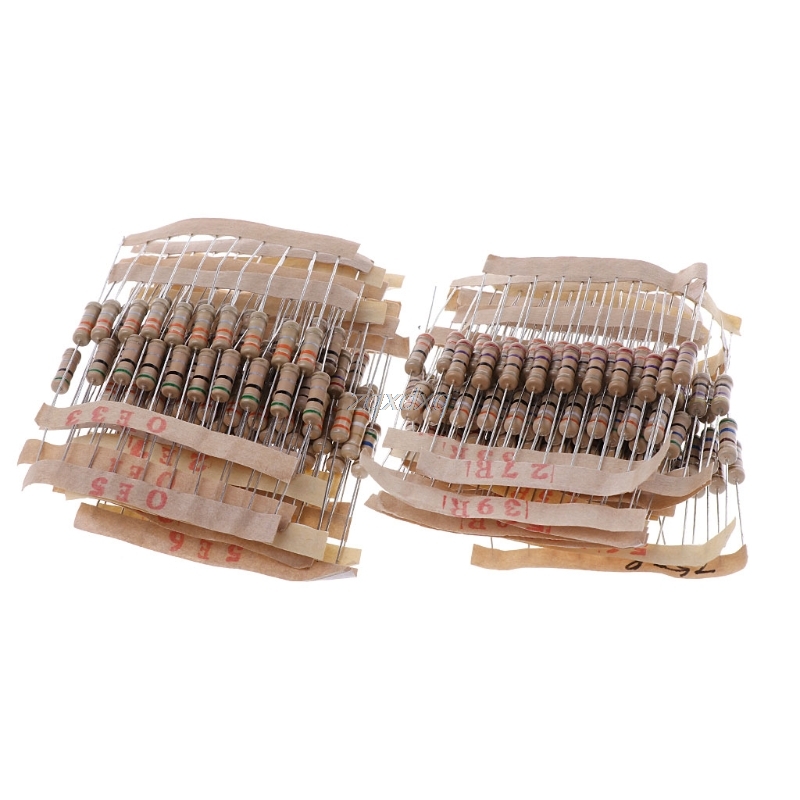 300Pcs Resistor Kits 1W 5% 0.1-750 Ohm Carbon Resistor 30 Values Resistance Set AUG_18 Whosale
