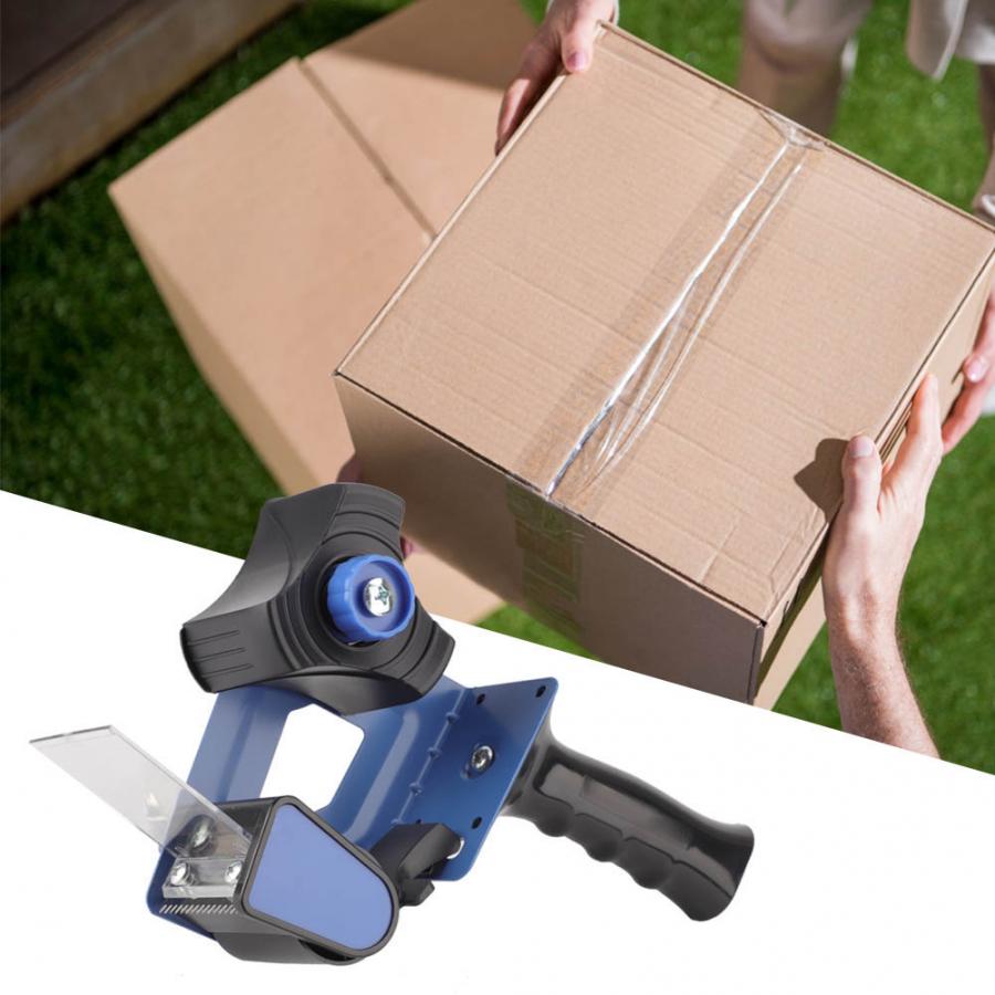 Box Sealing Packer Tape Dispenser Roller Tape Cutter Carton Sealing Moving Tape Dispenser Gun Packing Orange Adhesive Tape Cutte